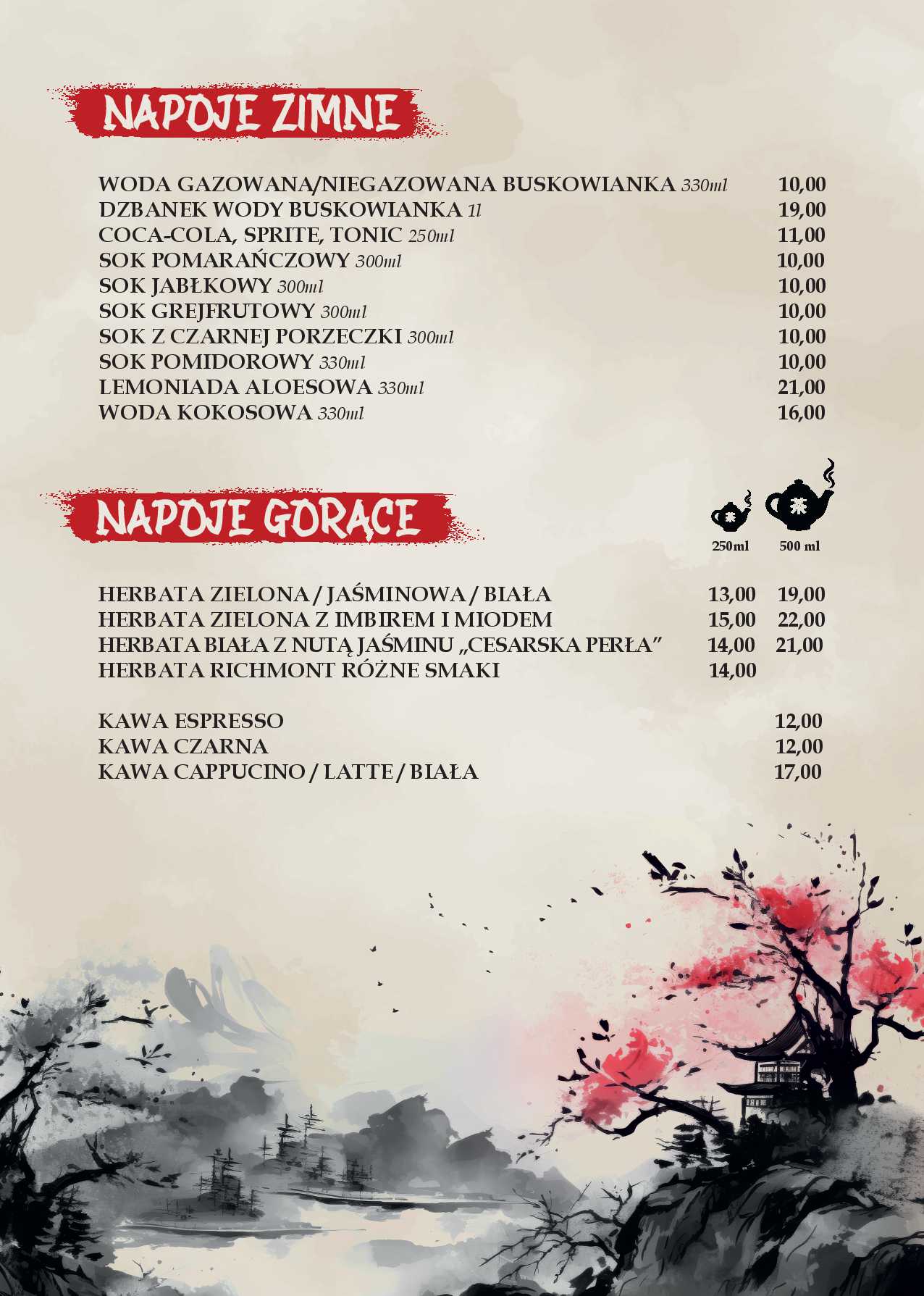 menu Złoty Imbir karta nr 15