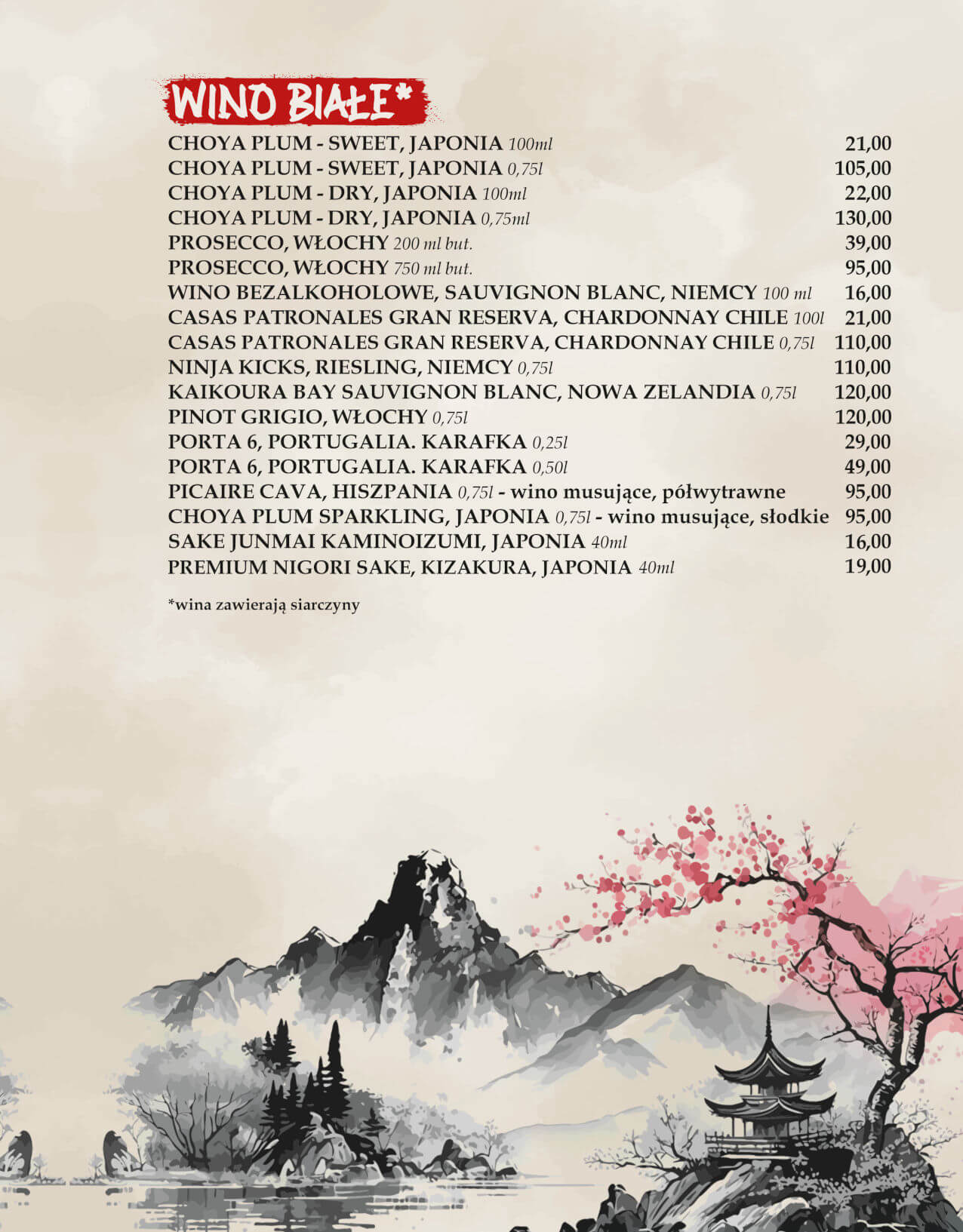 menu Złoty Imbir karta nr 17