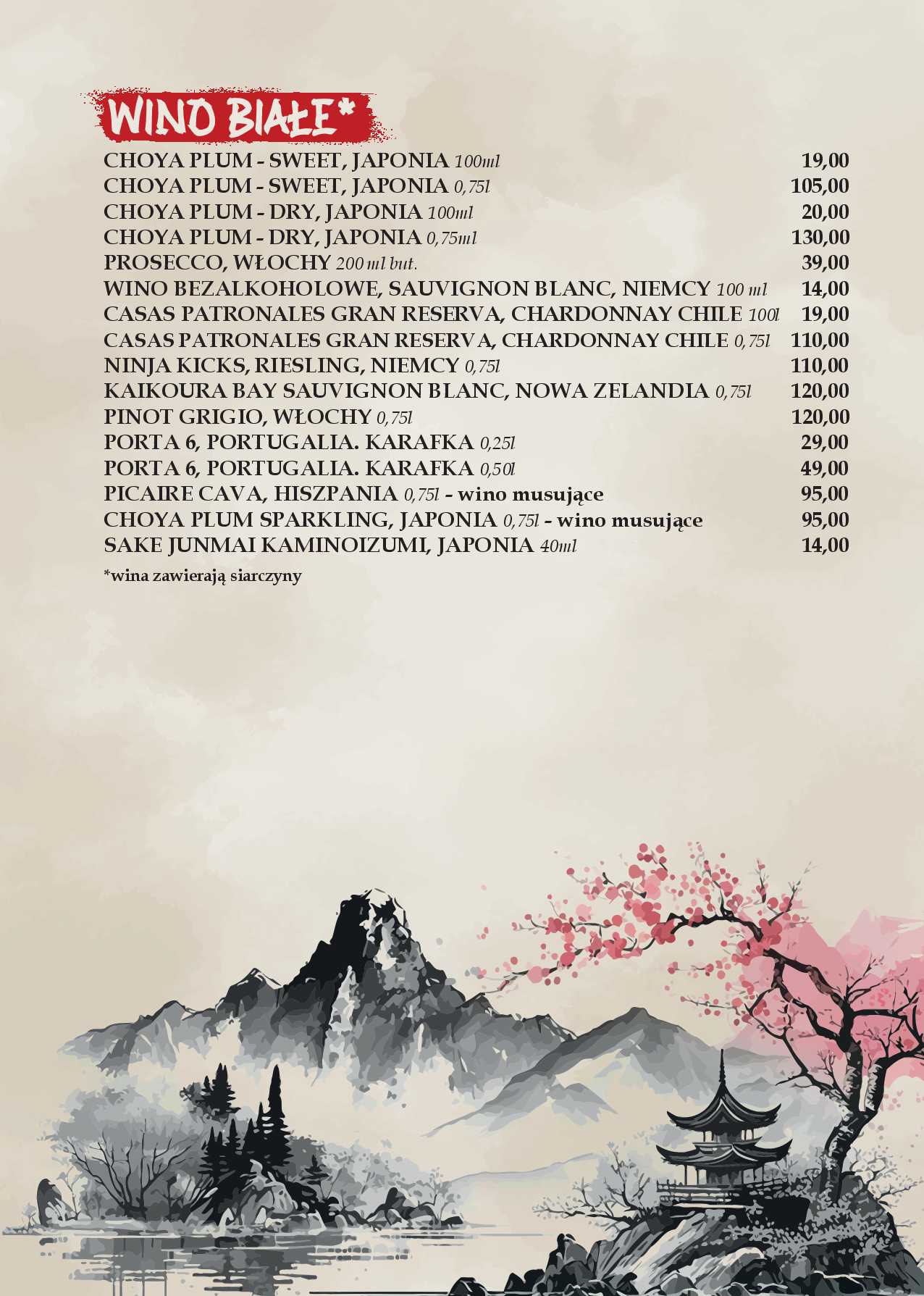 menu Złoty Imbir karta nr 17