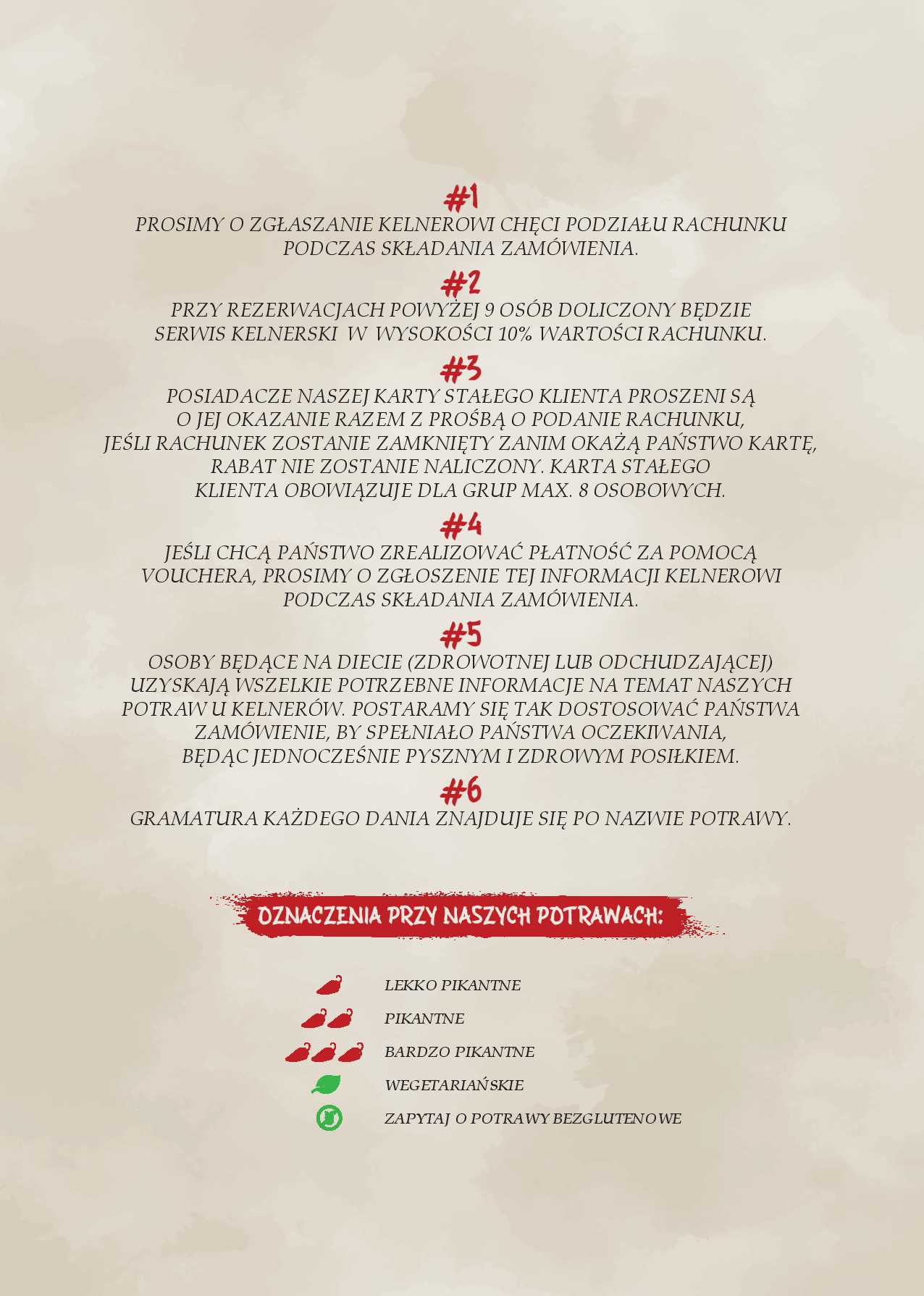 menu Złoty Imbir karta nr 2